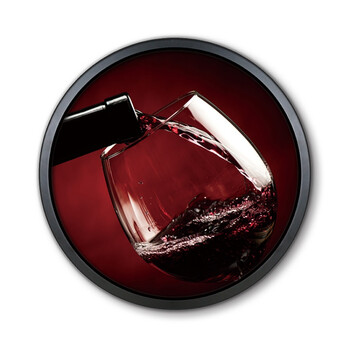 葡萄酒红酒会所酒庄装饰画酒吧墙壁墙面墙上挂画创意壁画圆形画 x00