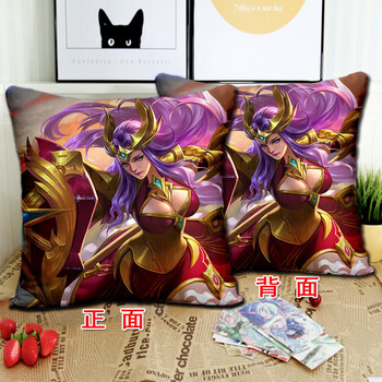 王者方抱枕雅典娜神奇女侠冰冠公主圣域余晖动漫靠枕 双面相同3# 50*
