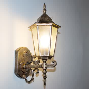 庭院灯复古客厅过道楼道装饰工业墙壁灯 【古铜】带13w led玉米灯泡