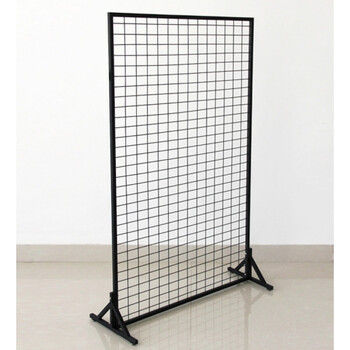 立式网片网格挂货网架作品展示架地摊饰品架可移动双面铁丝网格架 160