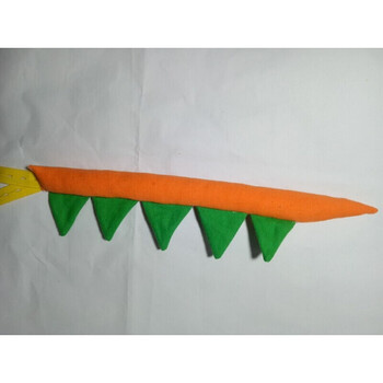 魅扣 幼儿园恐龙布艺尾巴手工玩具小学生儿童扯尾巴游戏抖音 橘黄尾绿