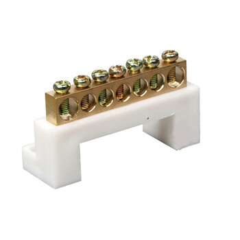 接线端子排 零线排 零地排 7位 铜排接地 高桥型 配电箱7孔 单个价