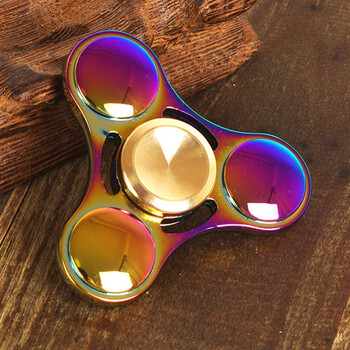 指尖陀螺合金迷你儿童玩具铜手指手转减压发光指间陀螺 (款)ufo