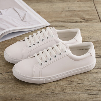 小白鞋女2018春夏季新款韩版学生厚底白鞋百搭休闲真皮女鞋 白色 透气