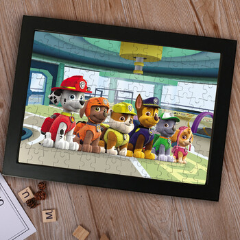 汪汪队立大功莱德毛毛小砾儿童益智玩具动漫120片木质拼图相框 wd-10