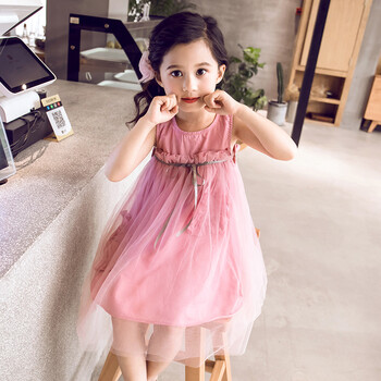 【三件八折】中大童夏装2018新款洋气裙子小女孩公主裙女童连衣裙宝宝