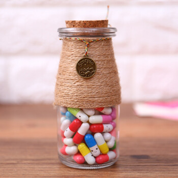 创意浪漫手工diy信纸胶囊情书药丸情话胶囊生日礼物送男朋友情侣)