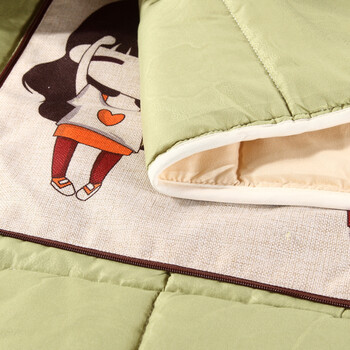 
                                        欣纯家居 多用棉麻抱枕被 汽车办公室两用靠垫45*45cm 天生一对                