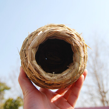 虎皮牡丹八哥窝大号 天然草编鸟窝鸟巢草窝 保暖鹦鹉珍珠鸟 大窝