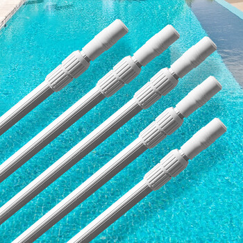 游泳池伸缩杆救生杆吸污机伸缩杆3米5米铝合金救生杆捞叶网杆池刷杆