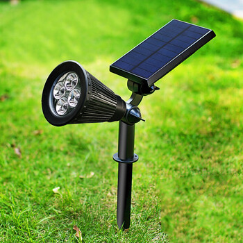 太阳能电灯射灯投光灯地插式草坪灯庭院户外防水超亮草地灯插地灯