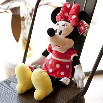 迪士尼米老鼠毛绒玩具米奇米妮公仔布娃娃一对儿童生日礼物女 经典款