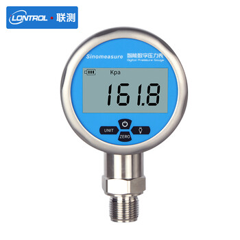 不锈钢精密数显压力表0-1.