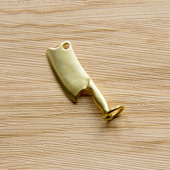 创意个性纯铜黄铜菜刀钥匙扣挂件吊坠男女汽车钥匙链挂件生日礼物