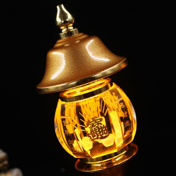 佛台灯水晶led财神灯进宝供灯八方进财财神供灯长明灯供佛灯