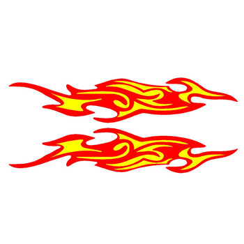 汽车贴纸 装饰火焰保险杠 遮挡划痕 后视镜机盖贴 引擎盖拉花 红加黄