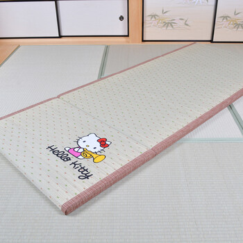 
                                        萩原日式榻榻米地垫 夏凉地席凉席hello Kitty卡通猫折叠床垫铺垫 国内草授权商 喇叭图案                