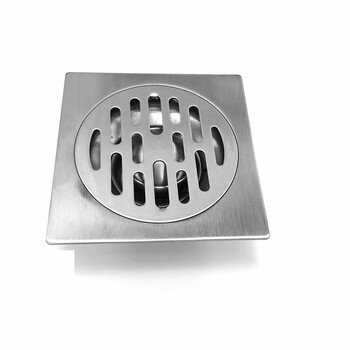 不锈钢拉丝加厚方形地漏4英寸洗衣机双用防臭式下水地漏 10cmx10cm单