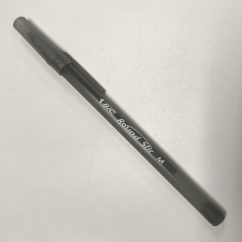 penbeat笔 bic圆珠笔 老款透明送新手卡切割垫板笔袋 全透明黑