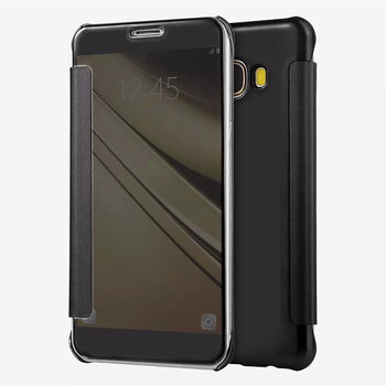 伯豪 三星c9pro手机壳c9电镀镜面智能翻盖式皮套c9000保护套全包边