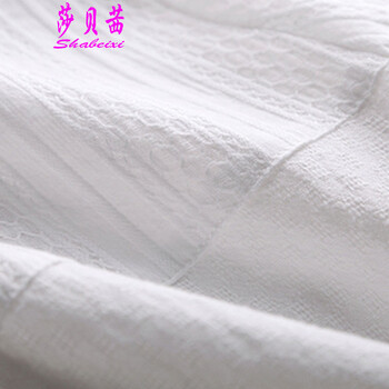 莎贝茜2015加绒加厚衬衫女长袖秋装白衬衫女长袖修身打底文艺衬衣 白色 XL