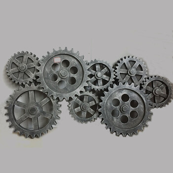 loft复古工业风大型齿轮装饰品墙壁挂件酒吧咖啡馆个性创意壁饰 8齿