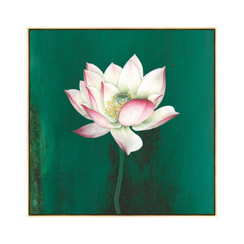 荷花装饰画新中式禅意挂画客厅玄关书房卧室床头画酒店软装设计师