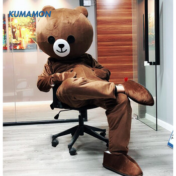 抖音网红熊可妮兔人偶服演出服装发传单恶搞求婚熊cos 布朗熊开心