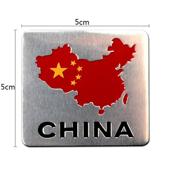 蓝牧中国五星红旗金属爱国车贴汽车标装饰3d立体个性贴纸划痕遮挡 铝
