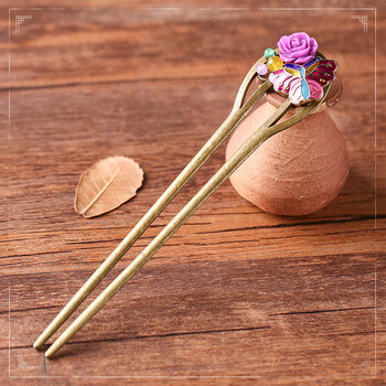 百年原创u型发簪古风盘发簪子优雅发饰复古宫廷发钗古代汉服头饰寓意