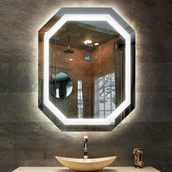 浴室镜带灯卫生间镜子洗手台盆镜壁挂智能卫浴镜 yl022 正白 防雾膜