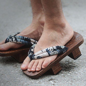 日本木屐男二齿木屐鞋男日本日式实木cos木拖鞋厚底防滑人字拖和风