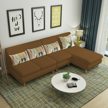 丁琪 沙发 现代北欧布艺沙发小户型转角组合客厅公寓阳台出租房简约