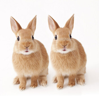 易萌兔子活体宠物黄色公主兔宝宝小宠活体兔子2只