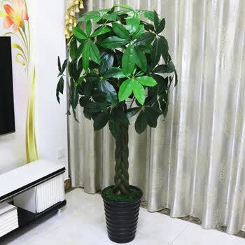 假树发财树仿真植物落地盆栽大型客厅盆景假花塑料花装饰仿真绿植 1.