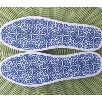 teaegg 手工鞋垫十字绣成品男女款布加厚传统几何图案 青花瓷现货 44