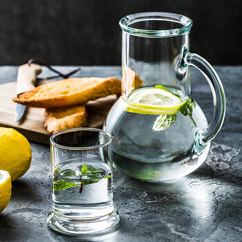 白领公社 柠檬水壶 北欧玻璃冷水壶冷水杯套装夏季家用柠檬凉白开扎壶