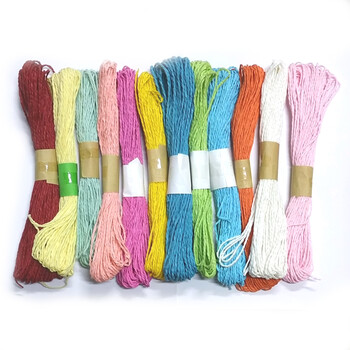 diy编织纸藤绳子儿童手工制作创意粘贴画绳子画diy材料12色纸绳1包