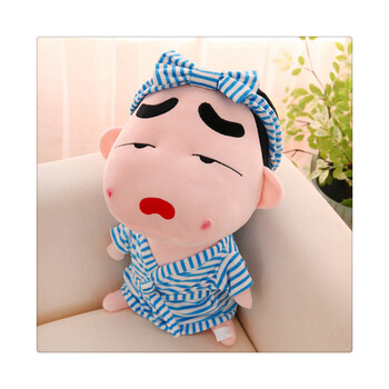 小新公仔玩偶布娃娃送女生毛绒玩具创意搞怪生日礼物抱枕 蓝条-逗眼款