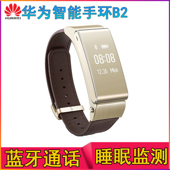 
                                        【下单送插头+京豆】华为B2手环 蓝牙通话睡眠监测智能运动手环兼容安卓苹果B3手环 B2金色(商务版)                