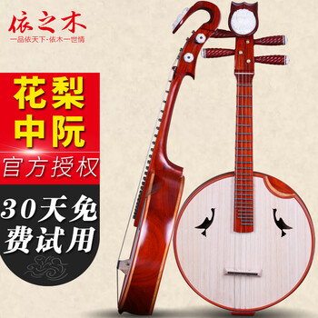 依之木花梨红木清水牛骨中阮花梨木中阮专业演奏中阮民族乐器送配件乐器 图片价格品牌报价 京东