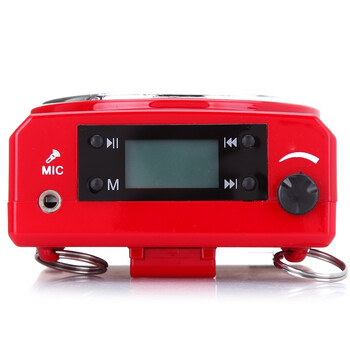 
                                        爱课(AKER)MR200音响LED显示屏FM收音录音便携腰挂喊话器小蜜蜂扩音器(红色)                