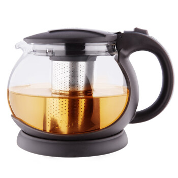 Lilac玻璃茶壶耐高温花茶壶高硼硅加厚泡茶壶不锈钢过滤养生茶壶 小号 1000ml