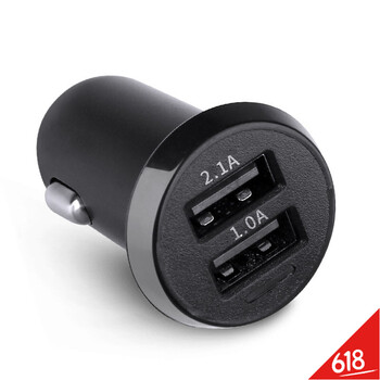 汽车车载充电器迷你小328双usb壳led灯防热阻燃外带 yzd-328