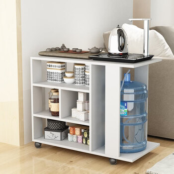 简约可移动茶水柜客厅办公室简易茶几茶水柜茶柜净水桶柜置物架柜
