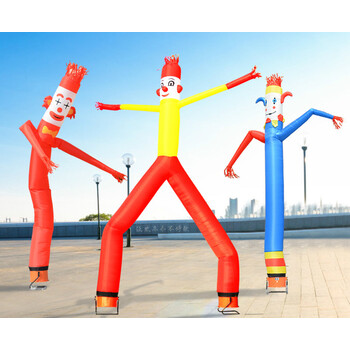 新款开业庆典充气拱门卡通气模跳舞气模小人空中舞星气模活动 3米单腿
