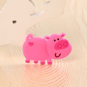 卡通冰箱贴磁贴单个装留言贴微波炉无痕装饰贴磁性便利贴抖音 粉猪 中