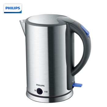 
                                        
                                                                                飞利浦（PHILIPS）电水壶热水壶电热水壶304不锈钢1.7L带PTC保温功能 HD9319/21烧水壶                