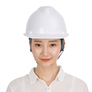 睿亚 进口加厚高强度安全帽 工地施工领导劳保建筑工程头盔男 白色 v