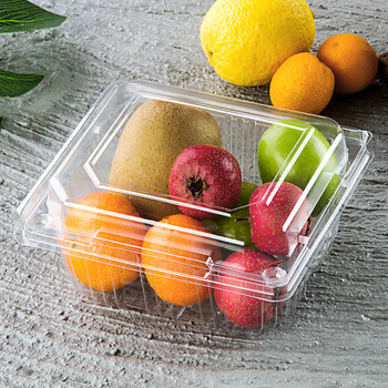 水果包装盒子一次性透明塑料有盖鲜果拼盘切盒保鲜一斤草莓打包盒 250